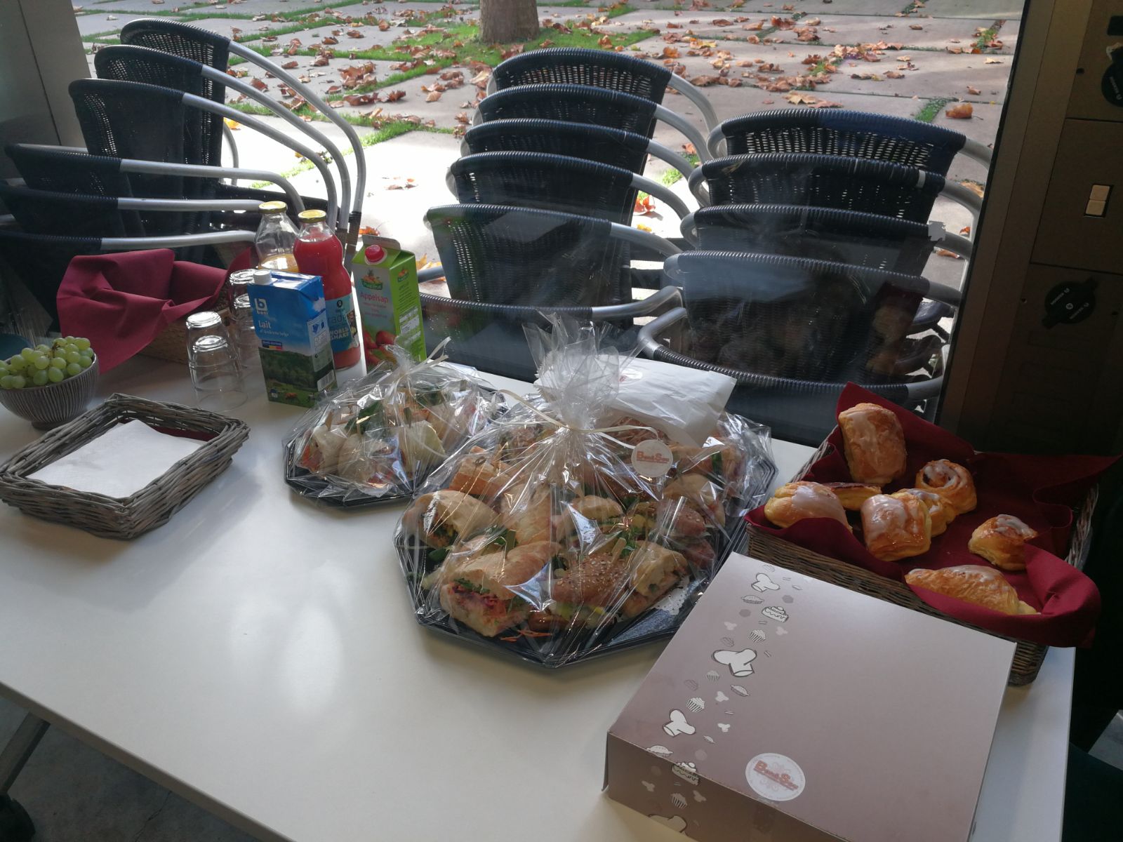 Refreshments served during training event