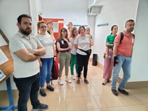 Participants standing in circle