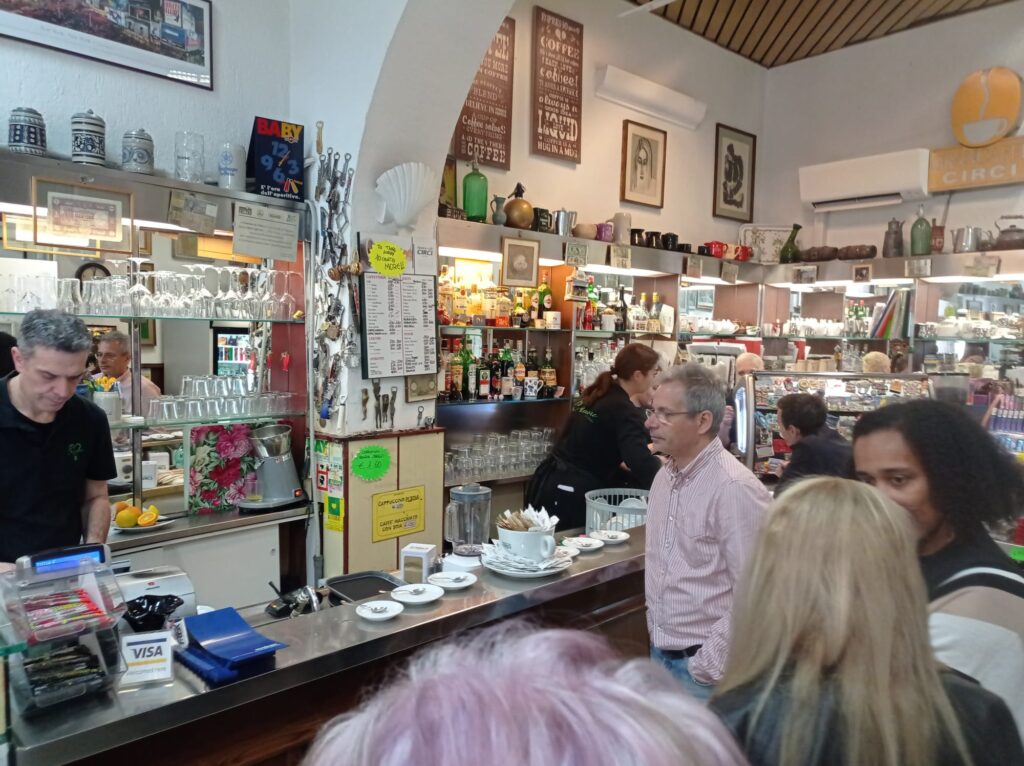 Counter of cafe in Rome