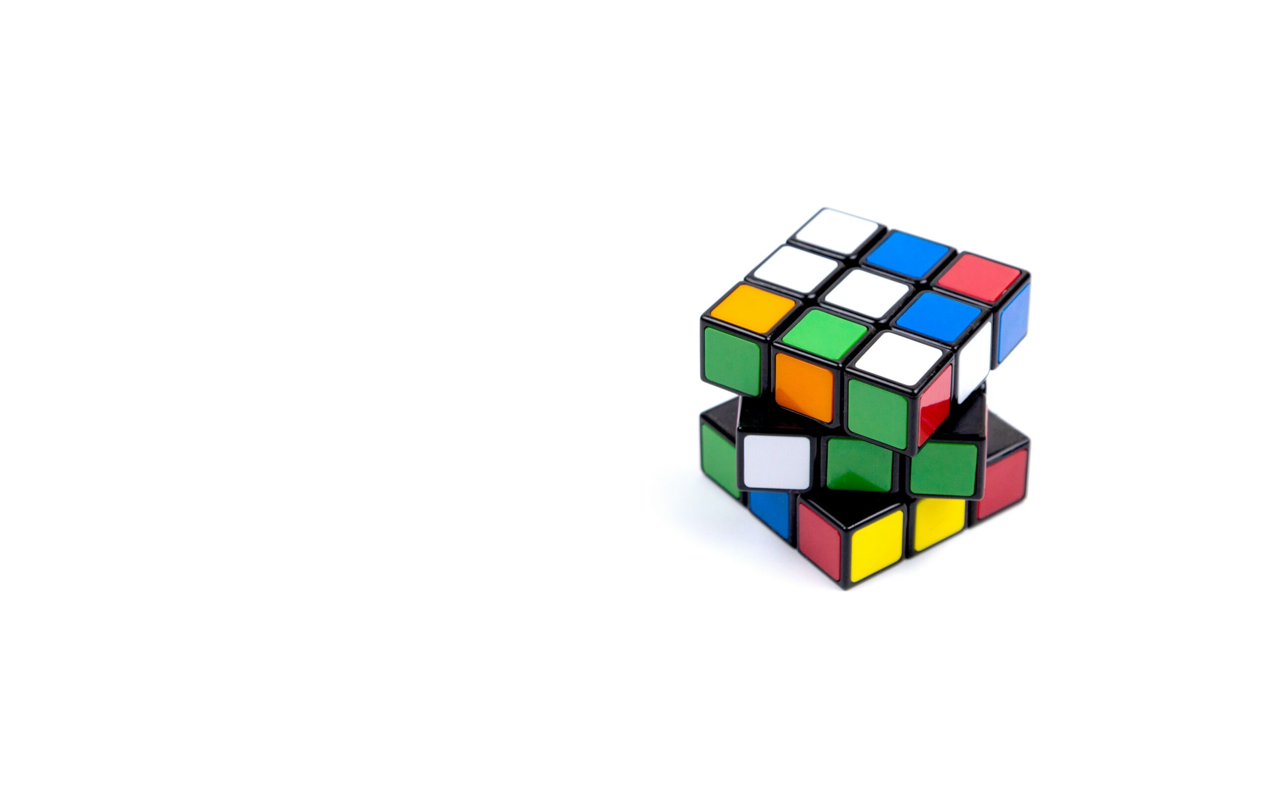 Rubik's cube on white background