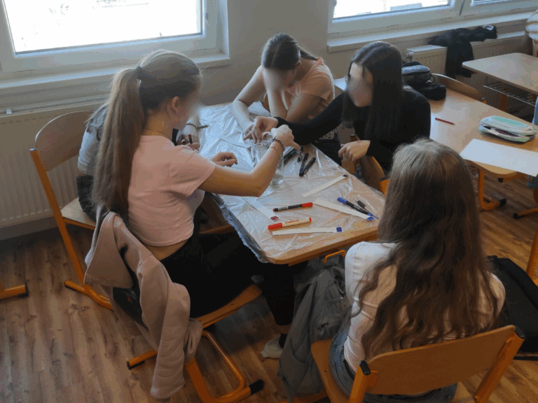 Students collaborating during a hands-on training workshop.