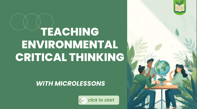 Front page of the Teachers' Toolkit for Environmental Critical Thinking